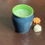 Ceramic kulhad Candle – Blue