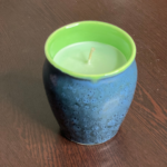 Ceramic kulhad Candle – Blue